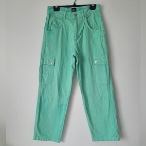 BDG Rilee Baggy Cargo Pants Urban Outfitters Seafoam‎ Green High Rise Jeans Sz26